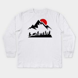 Fellowship - Sunset by the Mountains Kids Long Sleeve T-Shirt